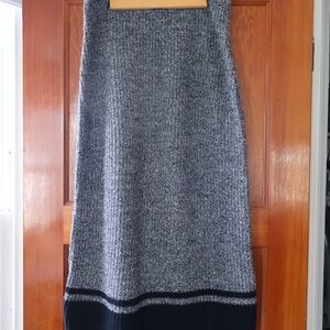 1990/2000 Lauren Knitwear Gray Knit Skirt